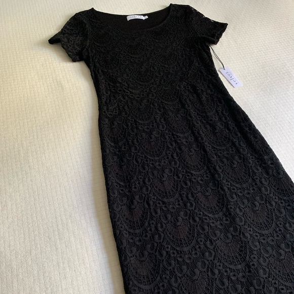 NWT Velvet by G&S black lace dress - Picture 3 of 14
